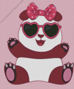 Pink Panda Diamond Painting