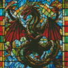 Stained Glass Dragon Diamond Painting