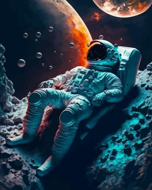 Astronaut Relaxing Diamond Painting