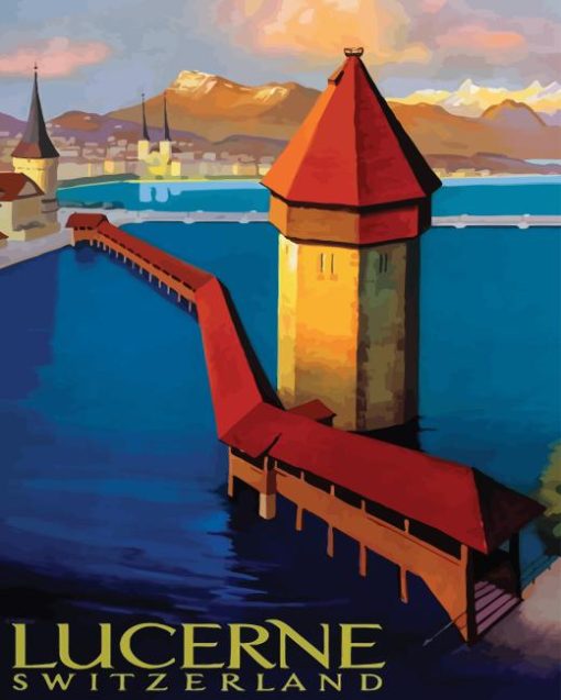 Chapel Bridge Lucerne Diamond Painting