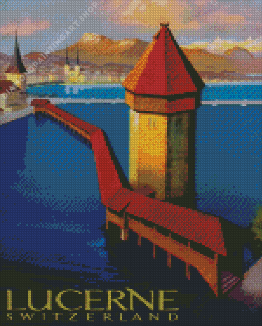 Chapel Bridge Lucerne Diamond Painting