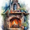 Cozy Old Fireplace Diamond By Numbers