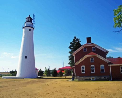 Fort Gratiot Lighthouse Diamond Painting