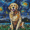 Starry Night Dog Diamond Painting