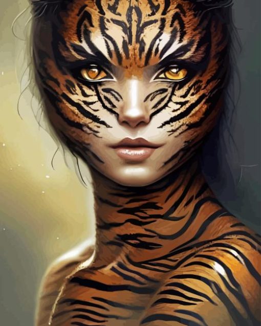 Tiger Woman Diamond Painting