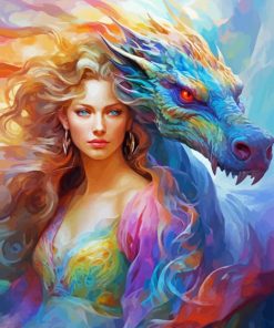 Girl and Dragon Diamond Painting