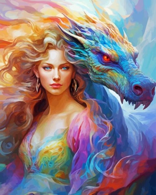 Girl and Dragon Diamond Painting