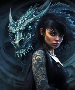 Girl With Dragon Diamond Painting