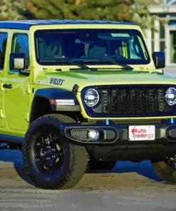 Green Jeep Diamond Painting