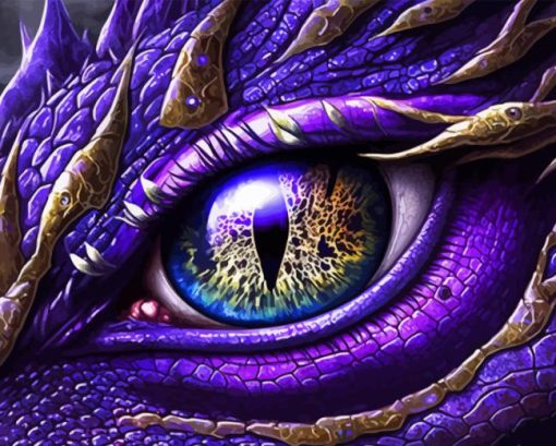 Purple Dragon Eye Diamond Painting