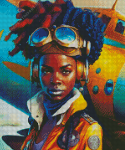 Pilot Girl Diamond Painting