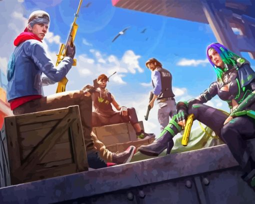 Free Fire Max Squad Diamond Painting