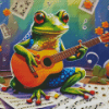 Frog Playing Guitar Diamond Painting