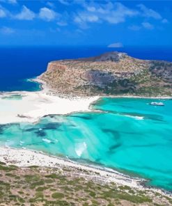 Greece Balos beach Diamond With Numbers