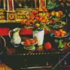 Marigolds And Fruits Diamond Painting