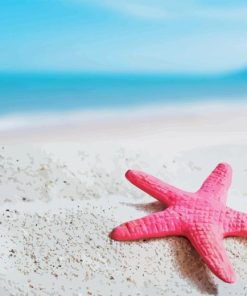 Pink Starfish on beach Diamond Dotz