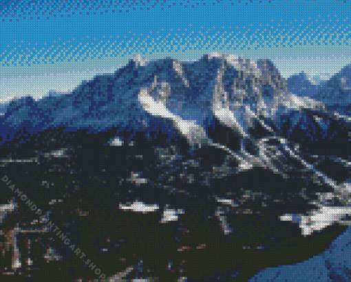Zugspitze Wetterstein mountain Diamond With Numbers