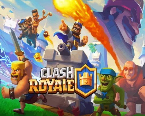 clash royale Game Poster Diamond With Numbers