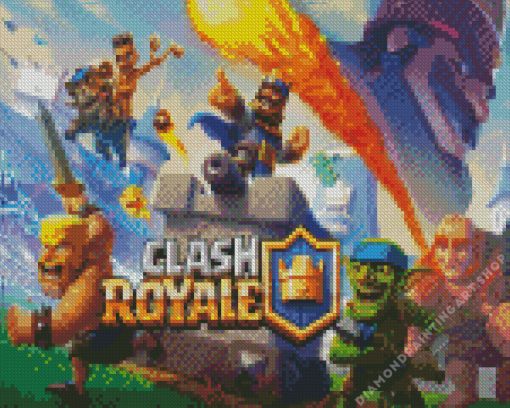 clash royale Game Poster Diamond With Numbers