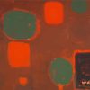 patrick heron Brown Ground with soft red and green Diamond With Numbers