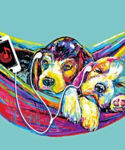 Beagle dog on hammock Diamond Dotz