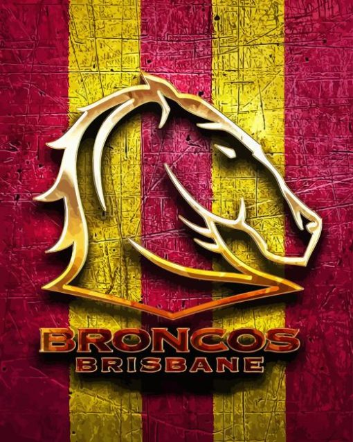 Brisbane broncos logo Diamond With Numbers