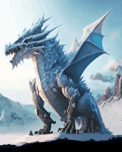 Ice dragon Diamond Paintings