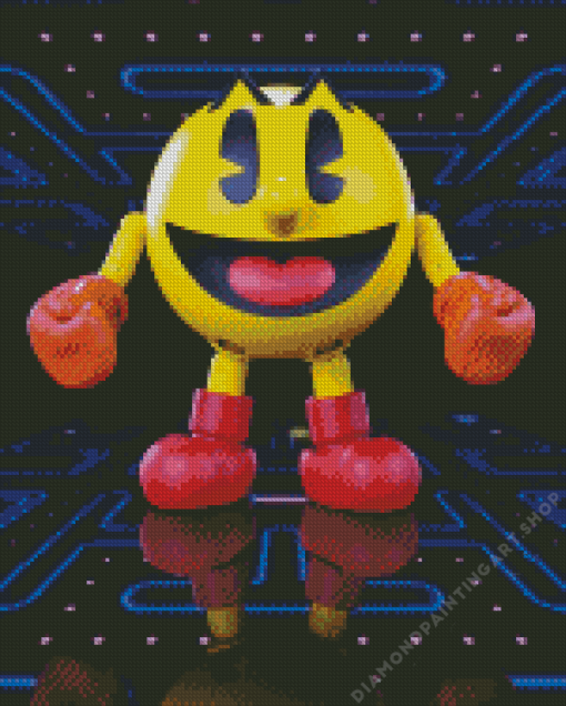 Pac man Diamond With Numbers