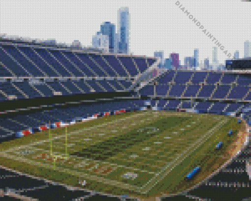 Soldier field Diamond With Numbers