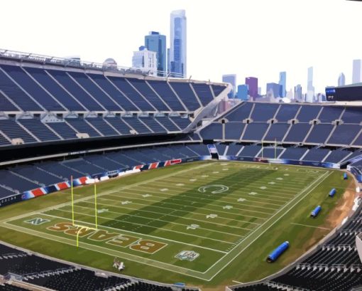 Soldier field Diamond With Numbers