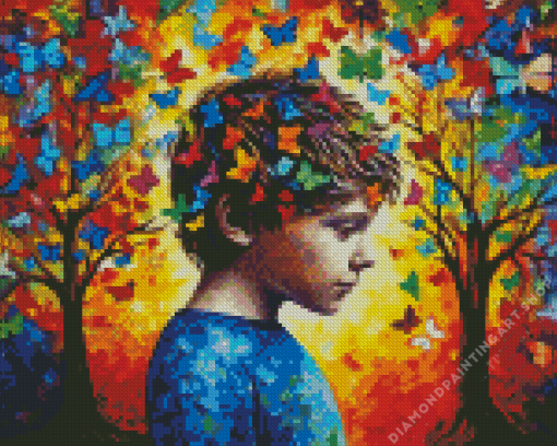 autistic boy Diamond Paintings