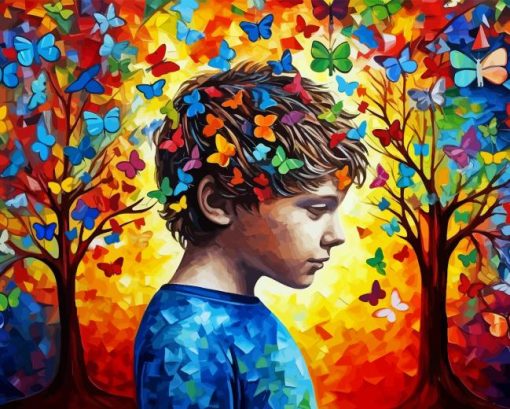 autistic boy Diamond Paintings