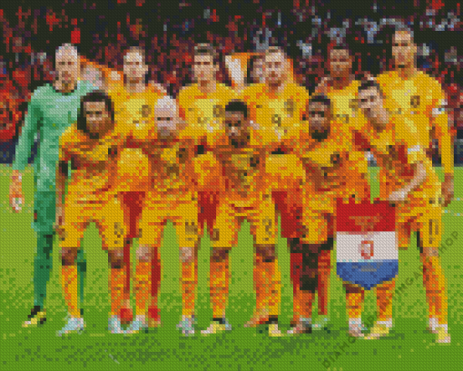 netherland football team Diamond By Numbers