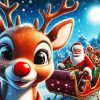 Rudolph The Red Nosed Reindeer Animation Diamond Paintings