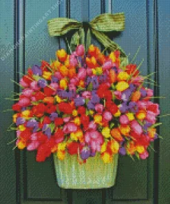 Colorful tulips bouquet Diamond Paints