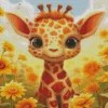 Giraffe and sunflower Diamond Dotz