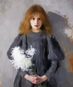 Girl with Chrysanthemums by Boznanska Diamond Dotz