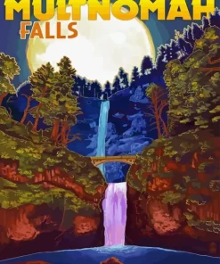 Multnomah falls poster Diamond Dotz