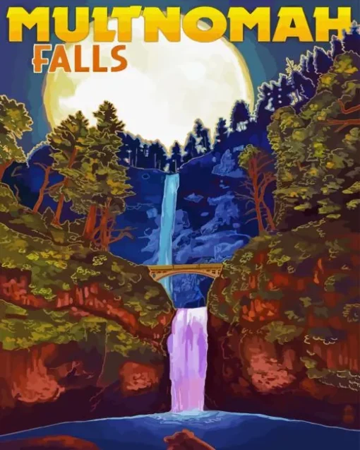 Multnomah falls poster Diamond Dotz