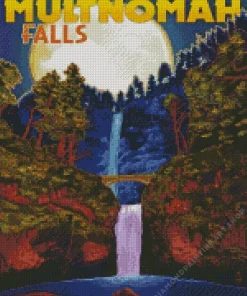 Multnomah falls poster Diamond Dotz