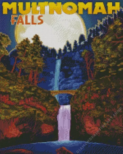 Multnomah falls poster Diamond Dotz