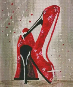 Red high heel Diamond Dotz