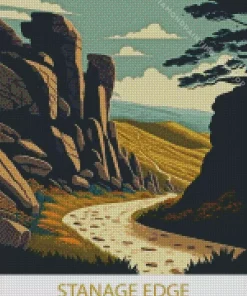 Stanage edge peak district poster Diamond Dotz