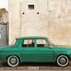 Vintage Red Renault 8 Diamond By Numbers