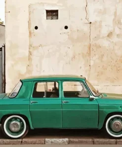 Vintage Red Renault 8 Diamond By Numbers