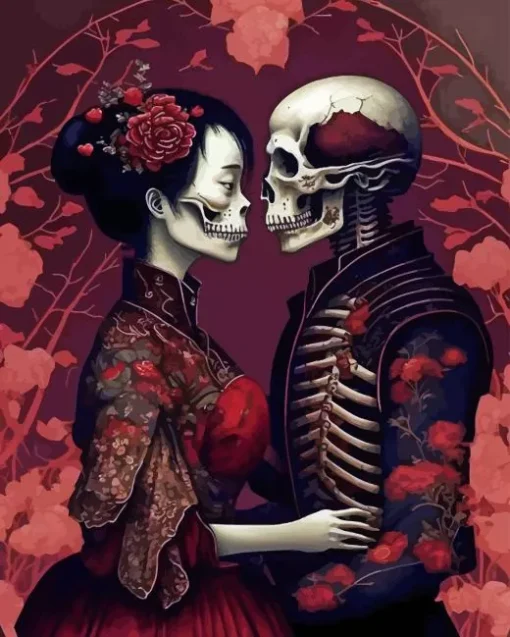 day of the dead love couple Diamond By Numbers