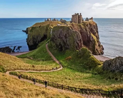 dunnottar castle paint by numbers