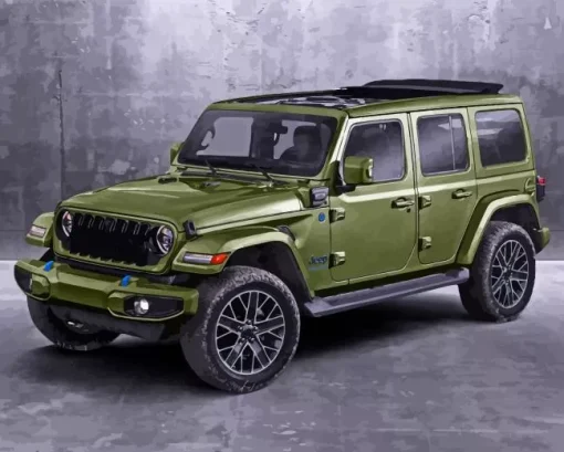 green jeep Diamond Dotz