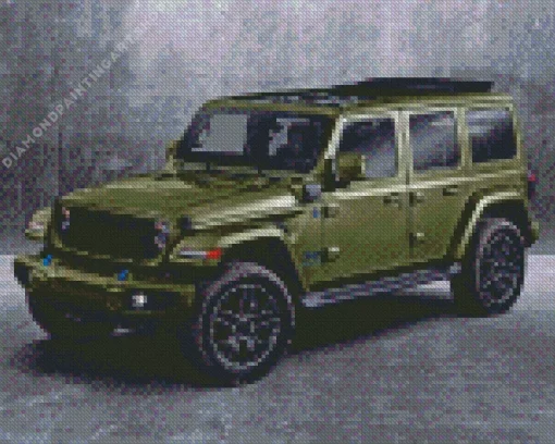 green jeep Diamond Dotz