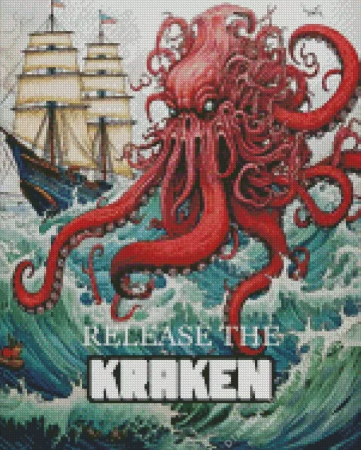 release the kraken Diamond Paints